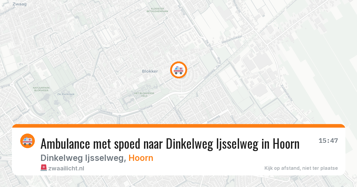 Ambulance met spoed naar Dinkelweg Ijsselweg in Hoorn — 5 feb 2026