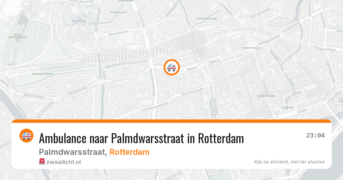 Ambulance naar Palmdwarsstraat in Rotterdam — 14 mrt 2026