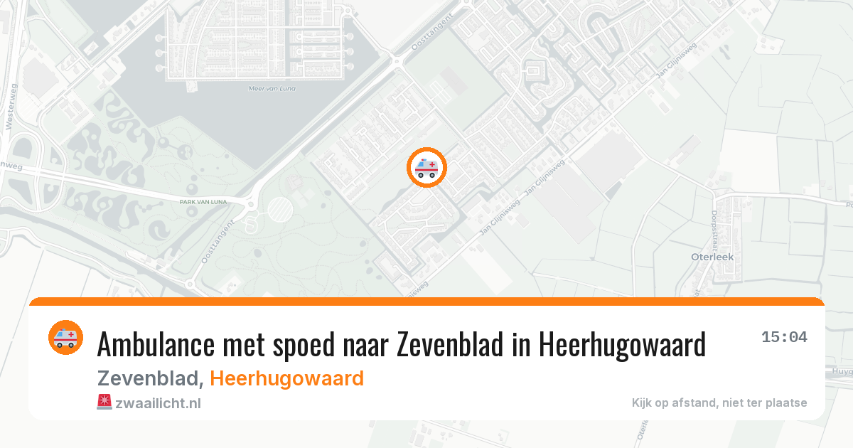Ambulance met spoed naar Zevenblad in Heerhugowaard — 27 apr 2026