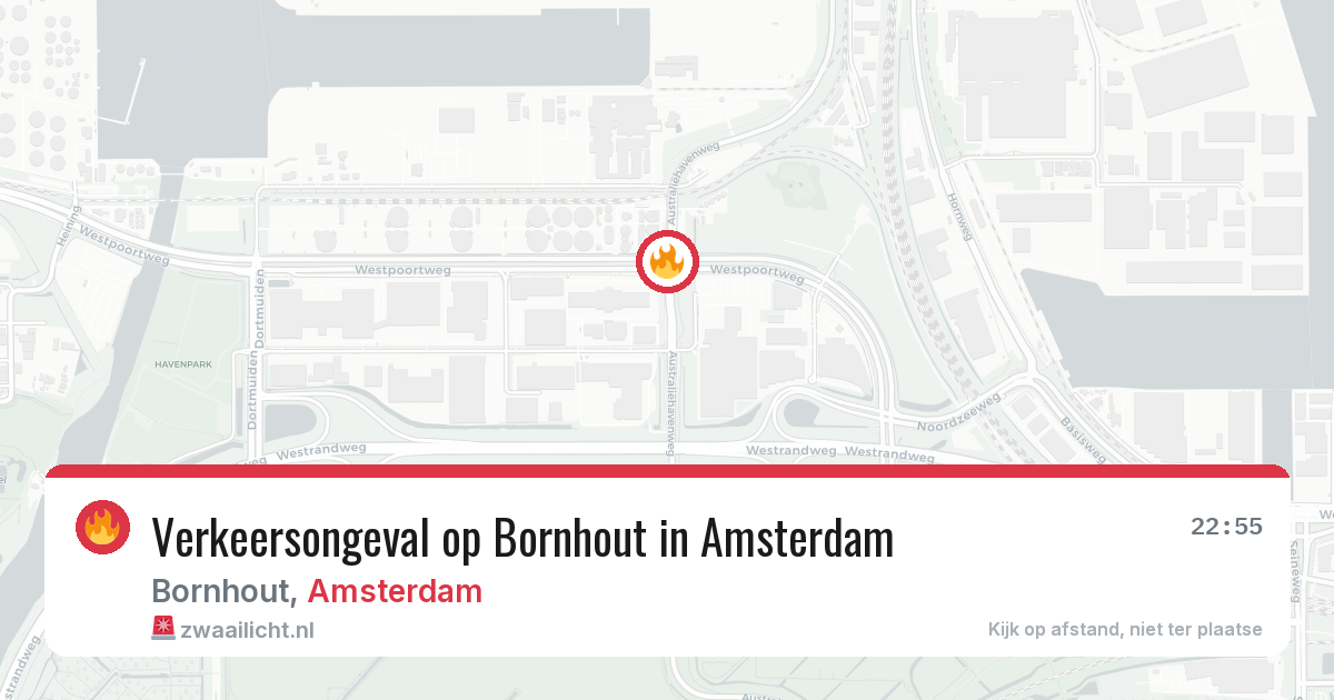 Verkeersongeval op Bornhout in Amsterdam — 24 jun 2026