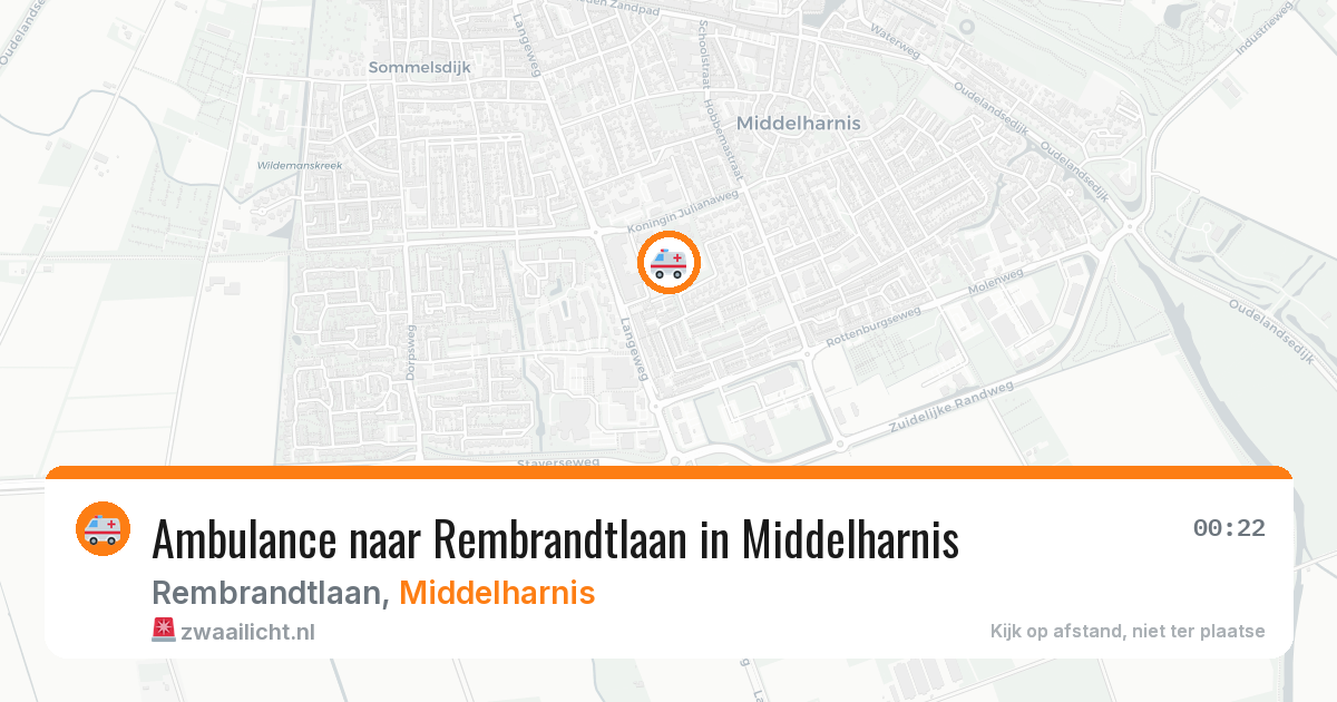 Ambulance naar Rembrandtlaan in Middelharnis — 26 jul 2026