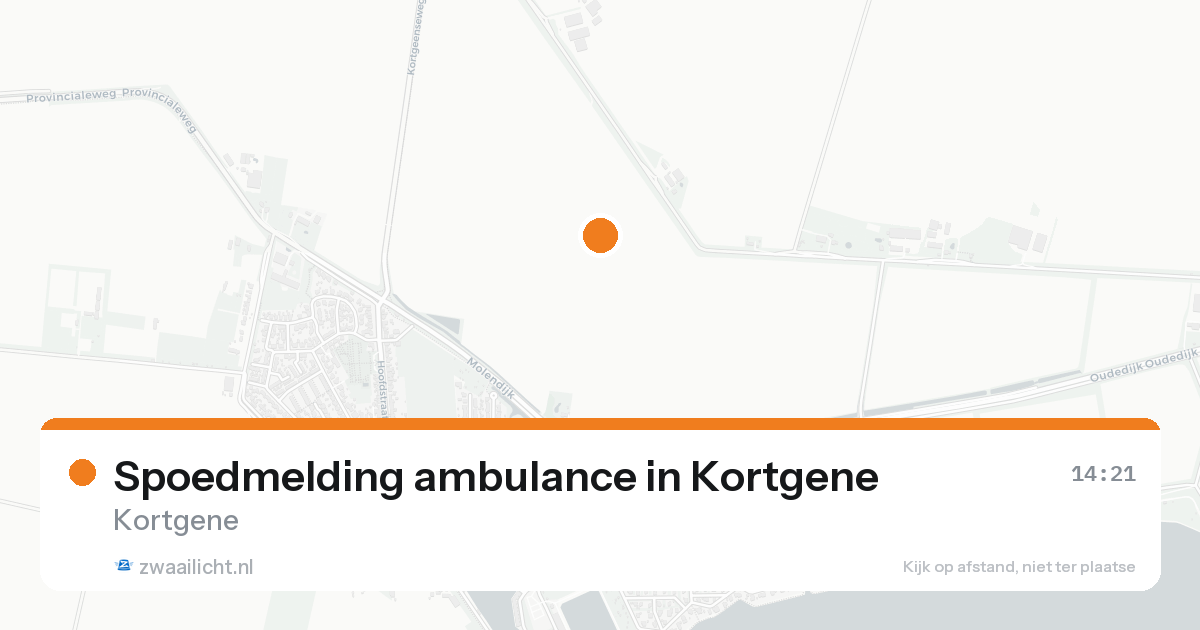 Spoedmelding ambulance in Kortgene — 17 aug 2026