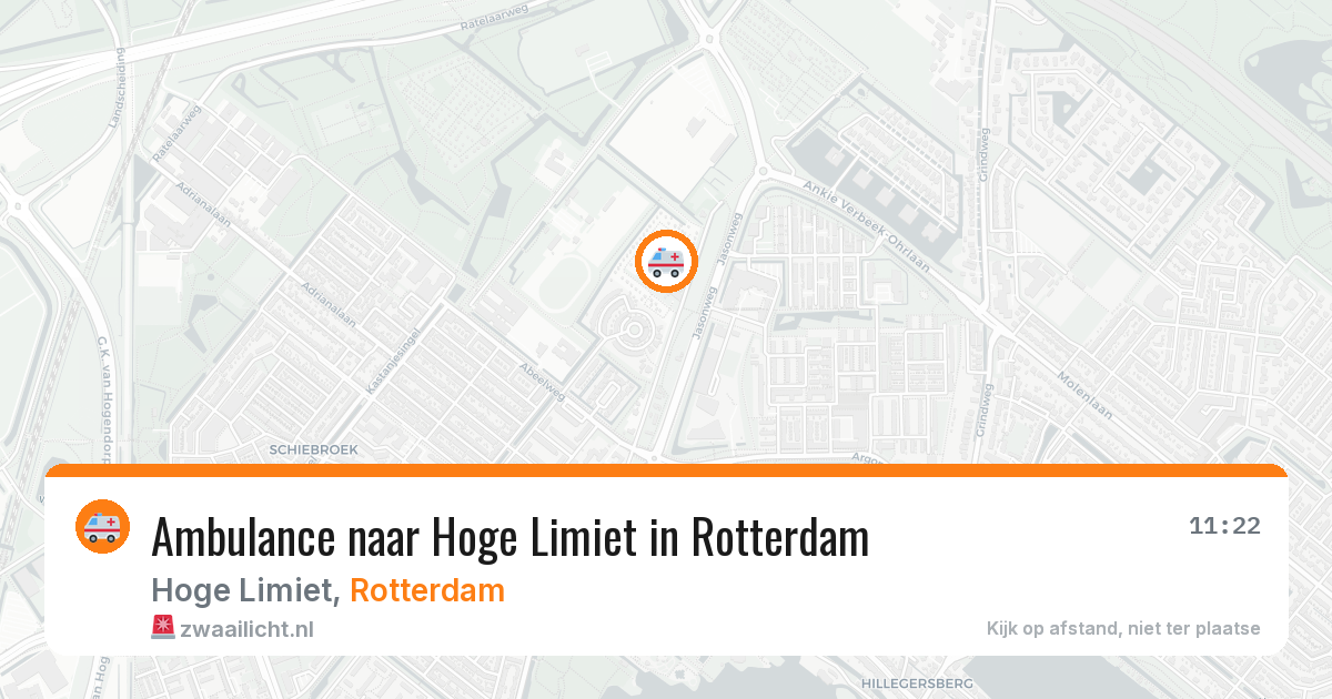 Ambulance naar Hoge Limiet in Rotterdam — 17 mei 2026