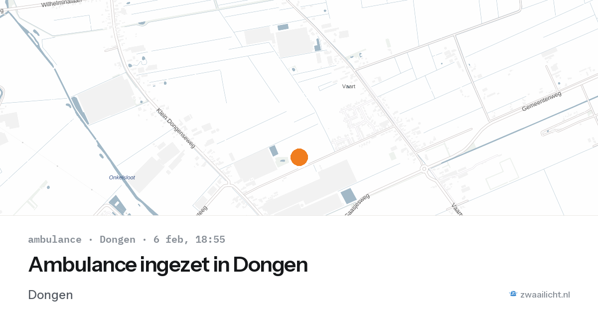 Ambulance ingezet in Dongen — 6 feb 2026