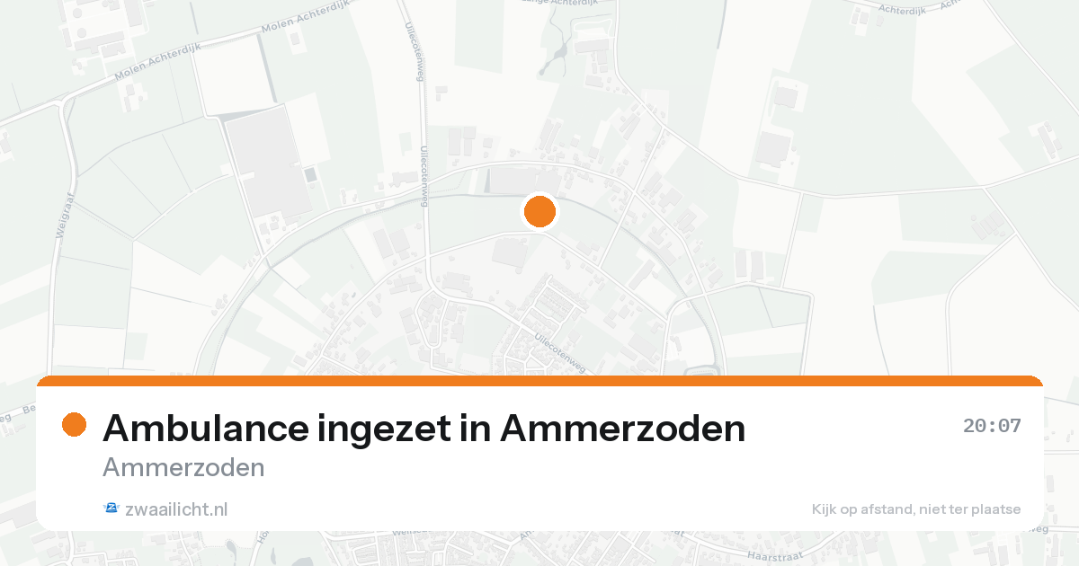 Ambulance ingezet in Ammerzoden — 21 aug 2026