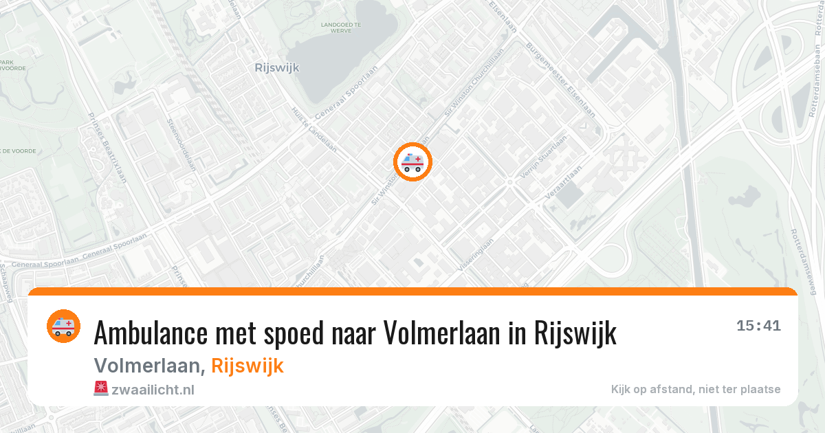 Ambulance met spoed naar Volmerlaan in Rijswijk — 28 jun 2026