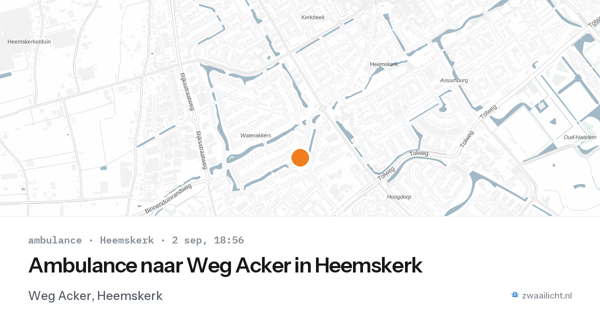 Ambulance naar Weg Acker in Heemskerk — 2 sep 2026