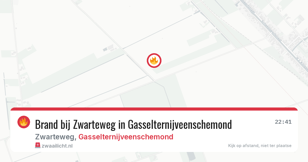 Brand bij Zwarteweg in Gasselternijveenschemond — 16 jul 2026