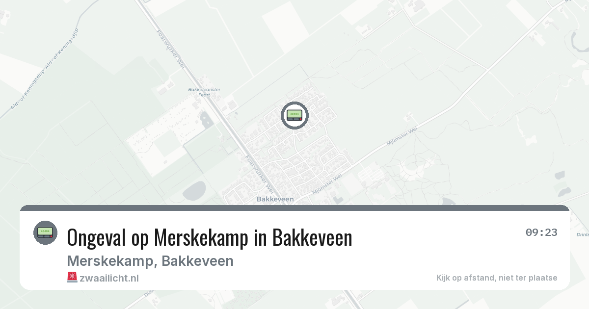 Ongeval op Merskekamp in Bakkeveen — 3 mrt 2026