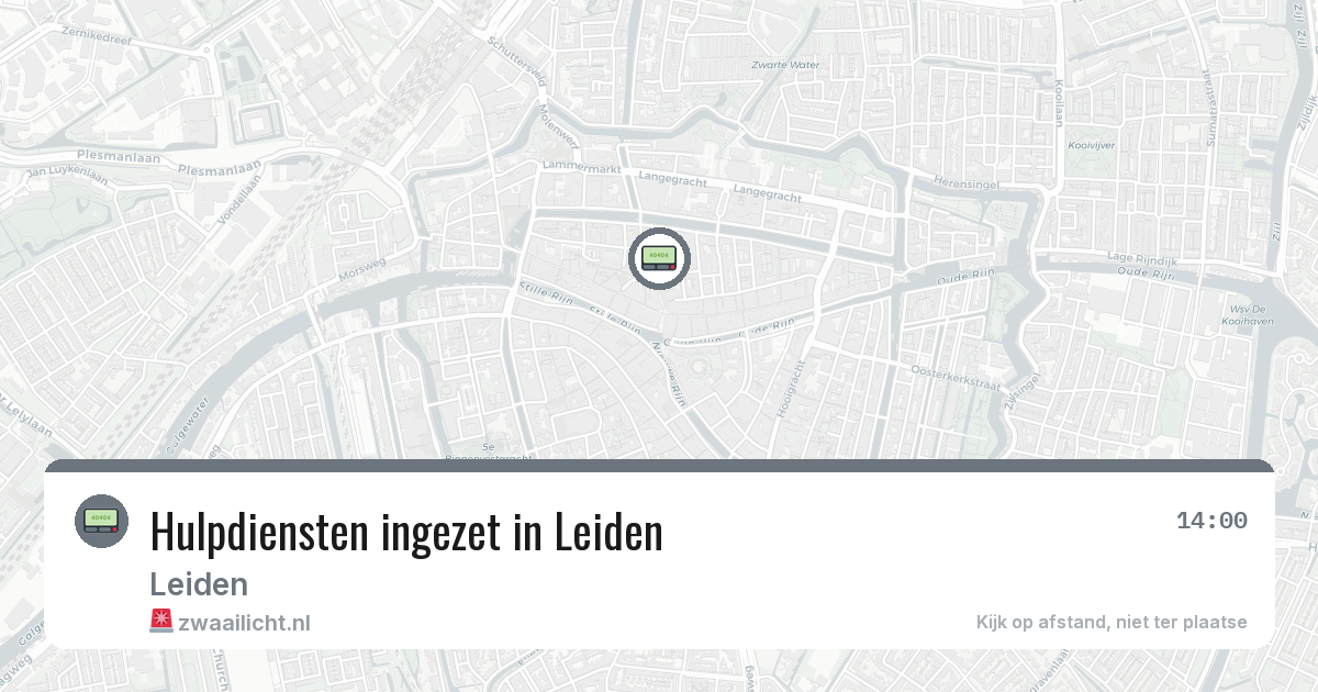 Hulpdiensten ingezet in Leiden — 10 jun 2026 | 🚨 Zwaailicht.nl