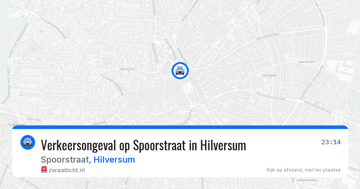 Verkeersongeval op Spoorstraat in Hilversum — 20 jun 2026