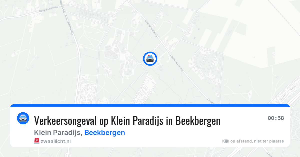 Verkeersongeval op Klein Paradijs in Beekbergen — 29 mrt 2026