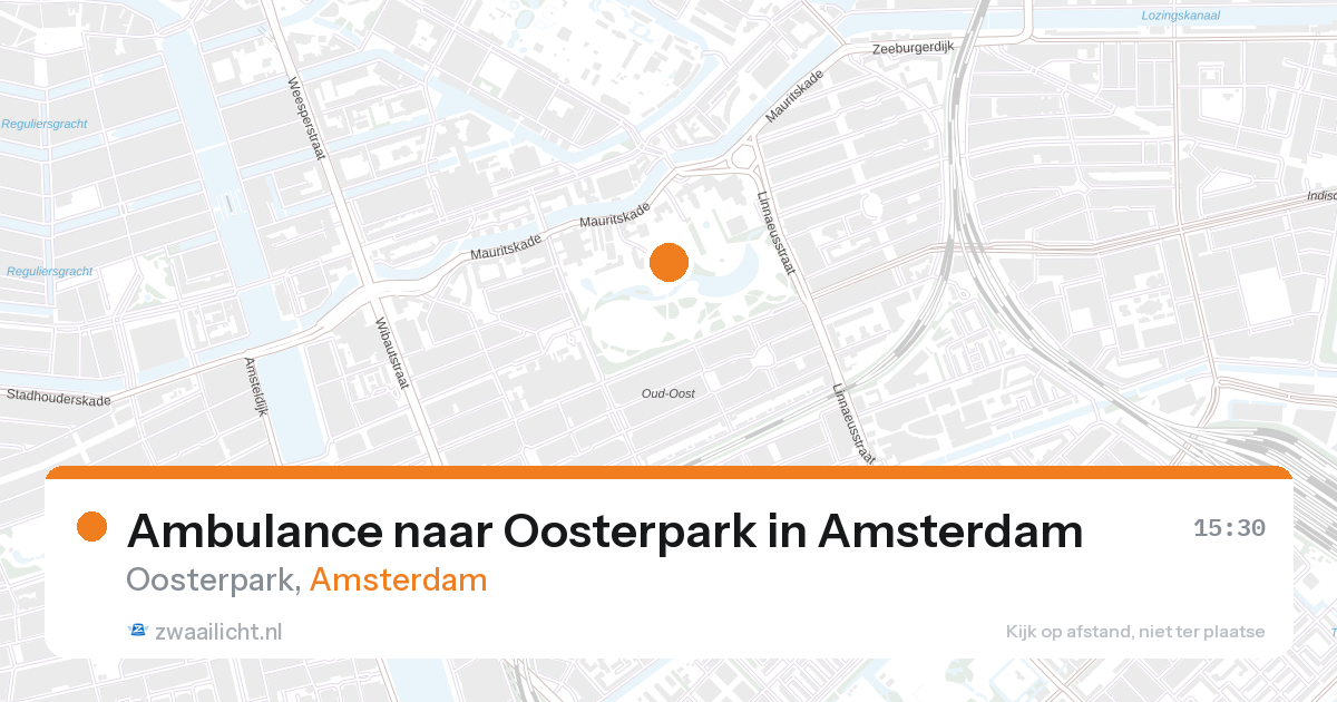 Ambulance naar Oosterpark in Amsterdam — 26 aug 2026