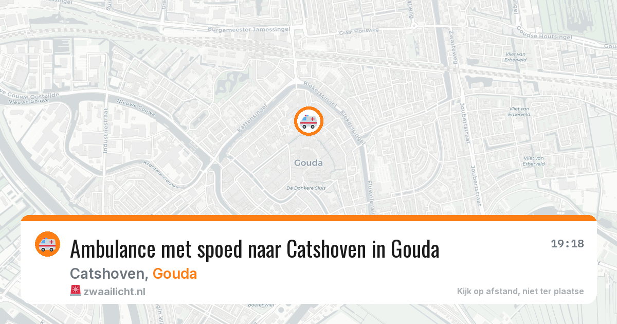 Ambulance met spoed naar Catshoven in Gouda — 28 jul 2026