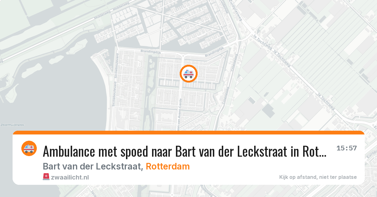 Ambulance met spoed naar Bart van der Leckstraat in Rotterdam — 31 jul 2026