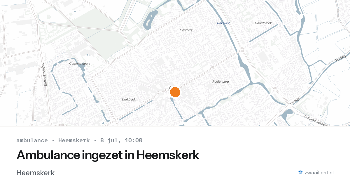 Ambulance ingezet in Heemskerk — 8 jul 2026