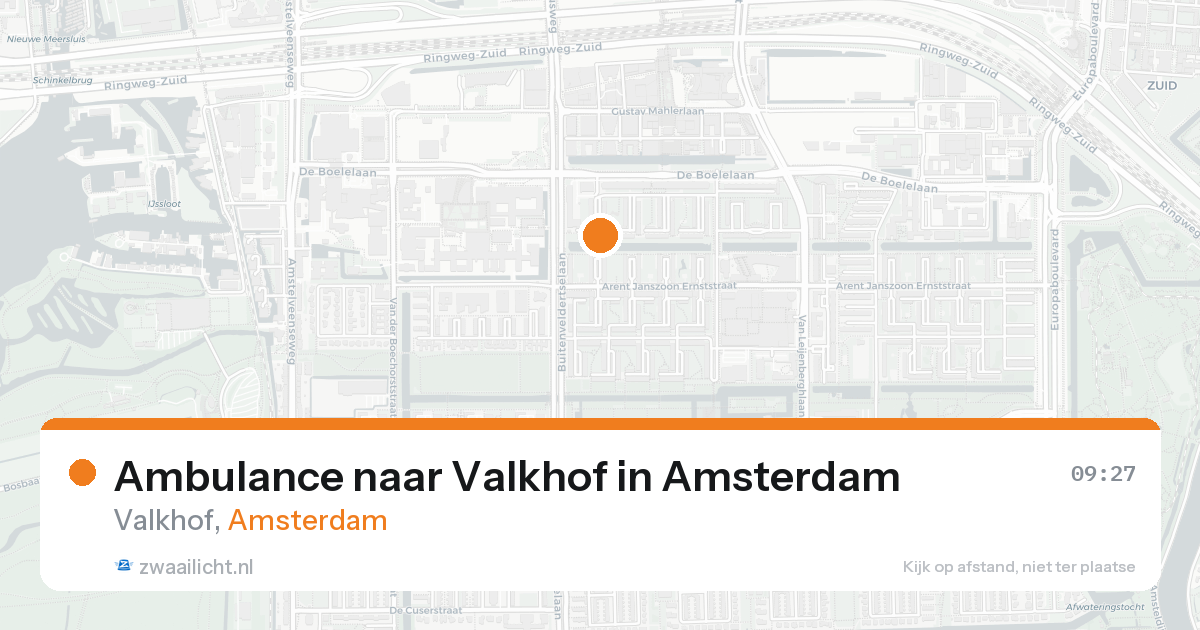 Ambulance naar Valkhof in Amsterdam — 24 jul 2026