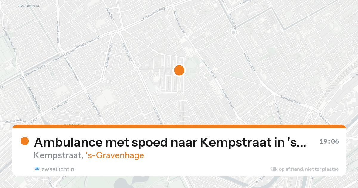 Ambulance met spoed naar Kempstraat in 's-Gravenhage — 15 aug 2026