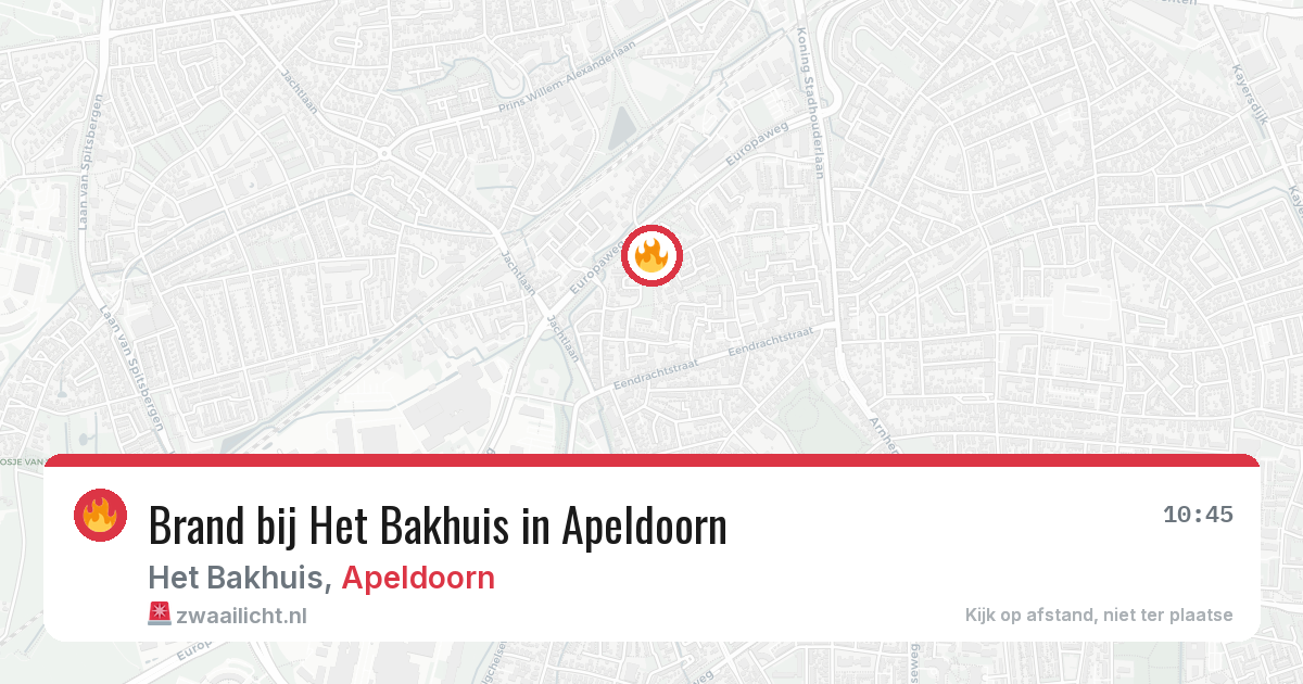 Brand bij Het Bakhuis in Apeldoorn — 6 jul 2026
