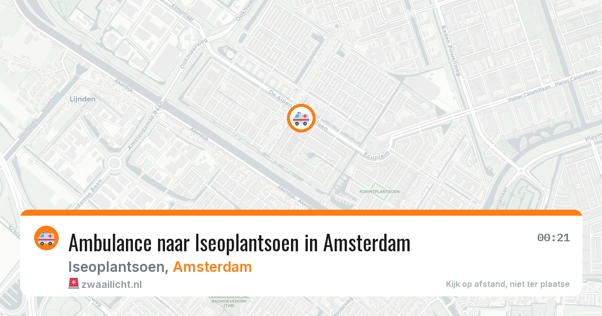 Ambulance naar Iseoplantsoen in Amsterdam — 6 mei 2026