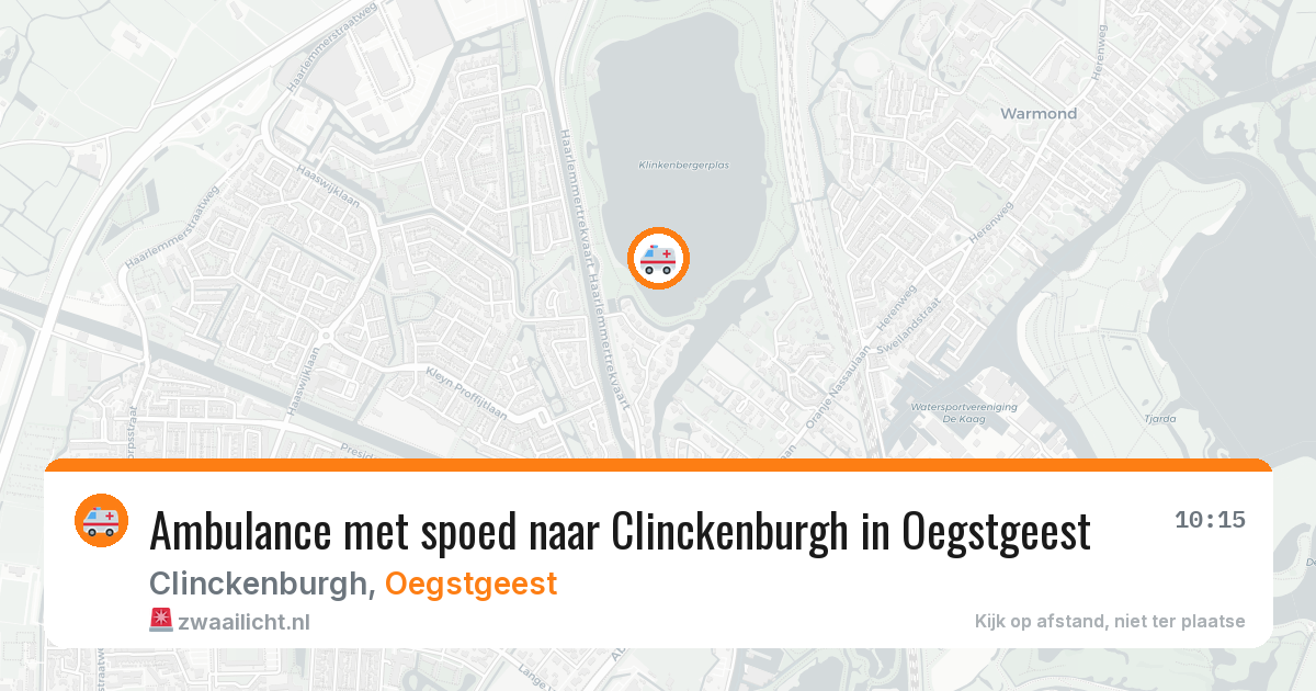 Ambulance met spoed naar Clinckenburgh in Oegstgeest — 18 mei 2026