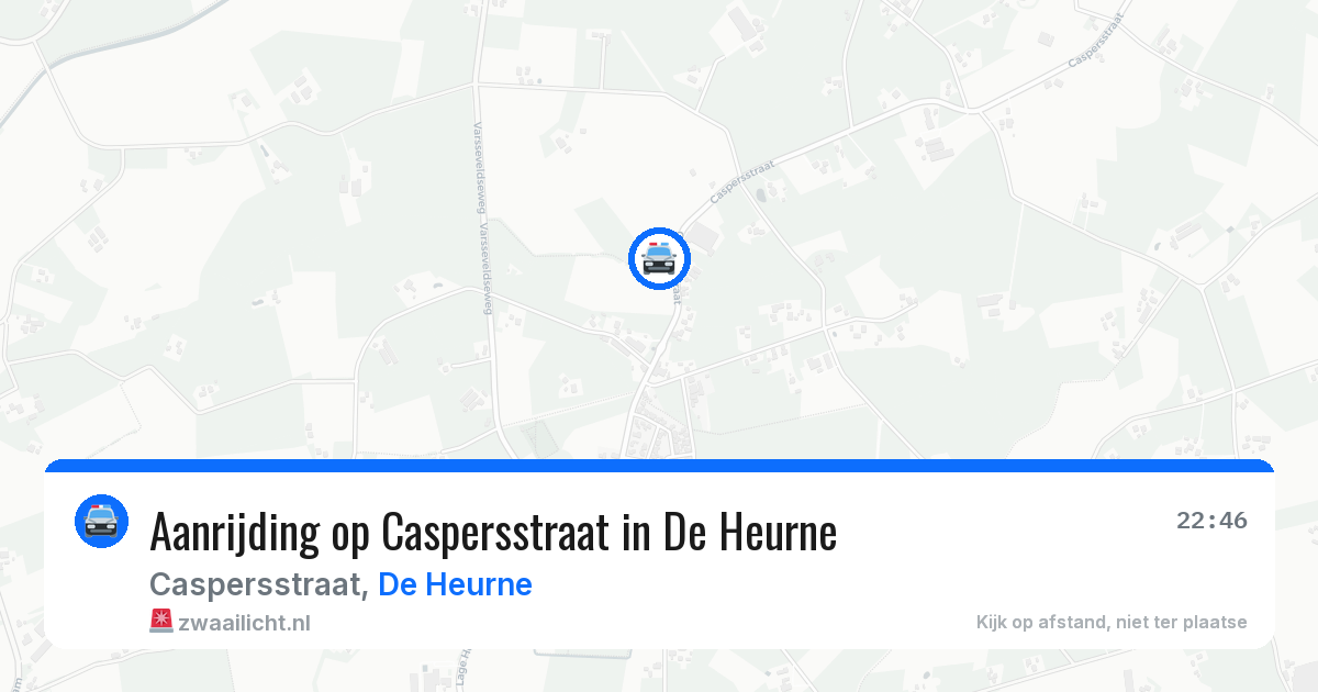 Aanrijding op Caspersstraat in De Heurne — 7 jun 2026