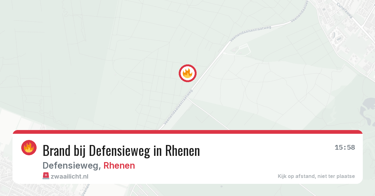 Brand bij Defensieweg in Rhenen — 6 apr 2026
