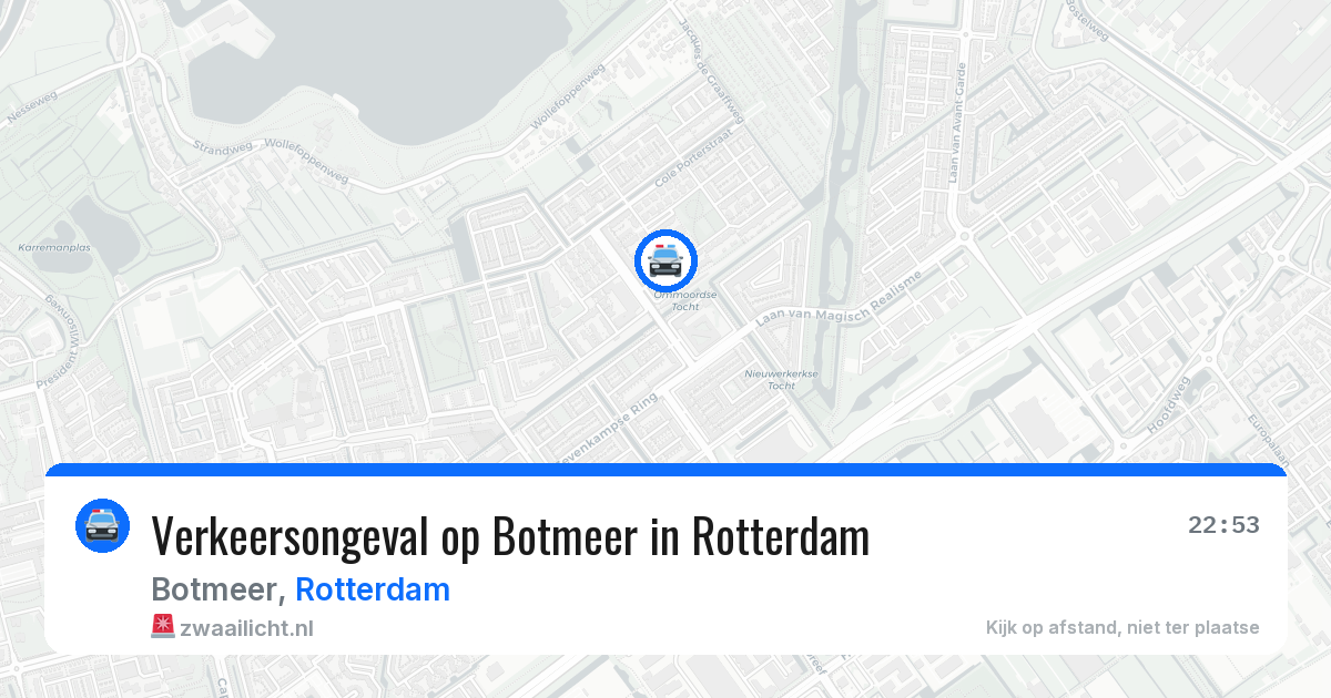 Verkeersongeval op Botmeer in Rotterdam — 28 jan 2026