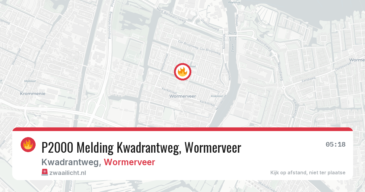 P2000 Melding Kwadrantweg, Wormerveer — 9 mei 2026