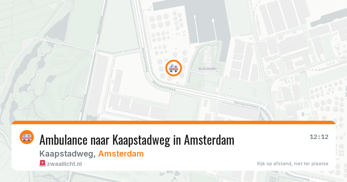 Ambulance naar Kaapstadweg in Amsterdam — 24 mei 2026