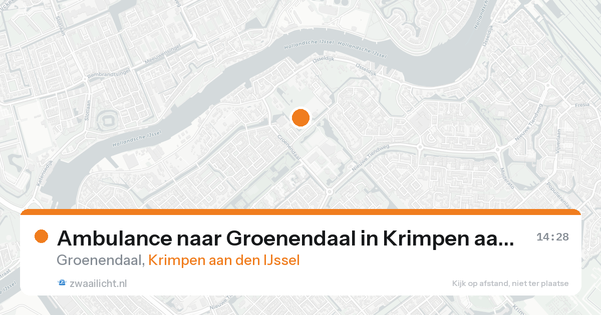 Ambulance naar Groenendaal in Krimpen aan den IJssel — 19 aug 2026