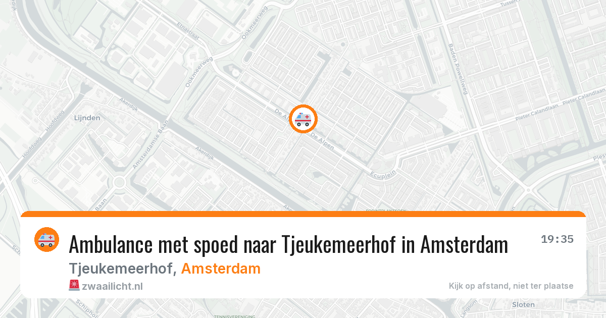 Ambulance met spoed naar Tjeukemeerhof in Amsterdam — 15 mei 2026