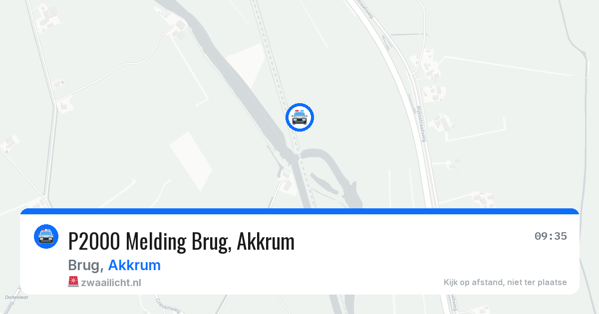 P2000 Melding Brug, Akkrum — 23 jun 2026