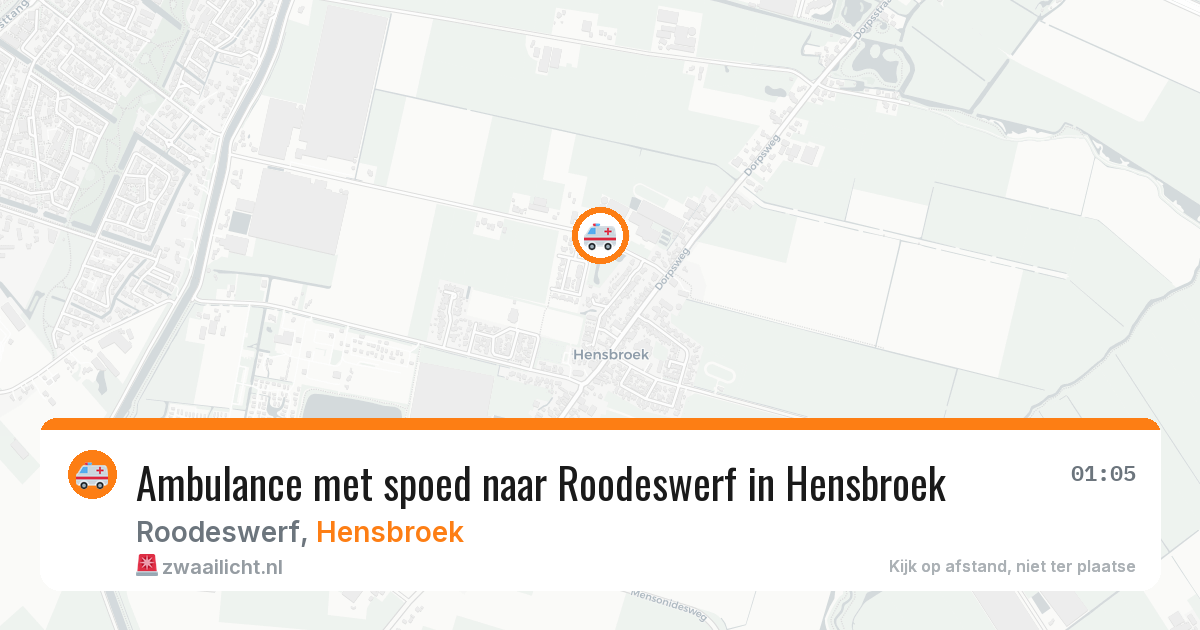 Ambulance met spoed naar Roodeswerf in Hensbroek — 19 mei 2026
