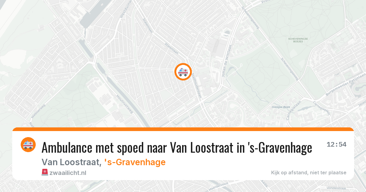 Ambulance met spoed naar Van Loostraat in 's-Gravenhage — 18 mei 2026