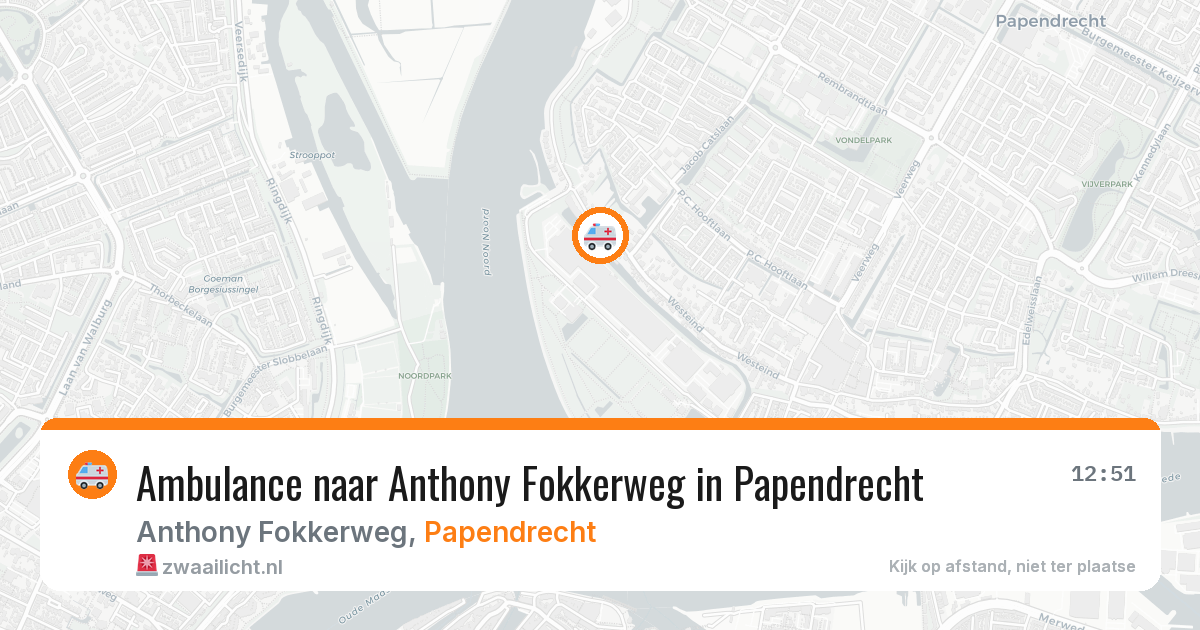 Ambulance naar Anthony Fokkerweg in Papendrecht — 11 aug 2026