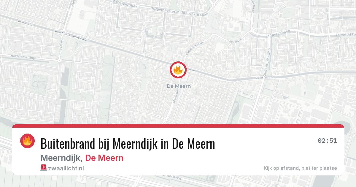 Buitenbrand bij Meerndijk in De Meern — 10 jul 2026