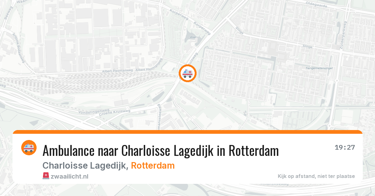 Ambulance naar Charloisse Lagedijk in Rotterdam — 8 mei 2026