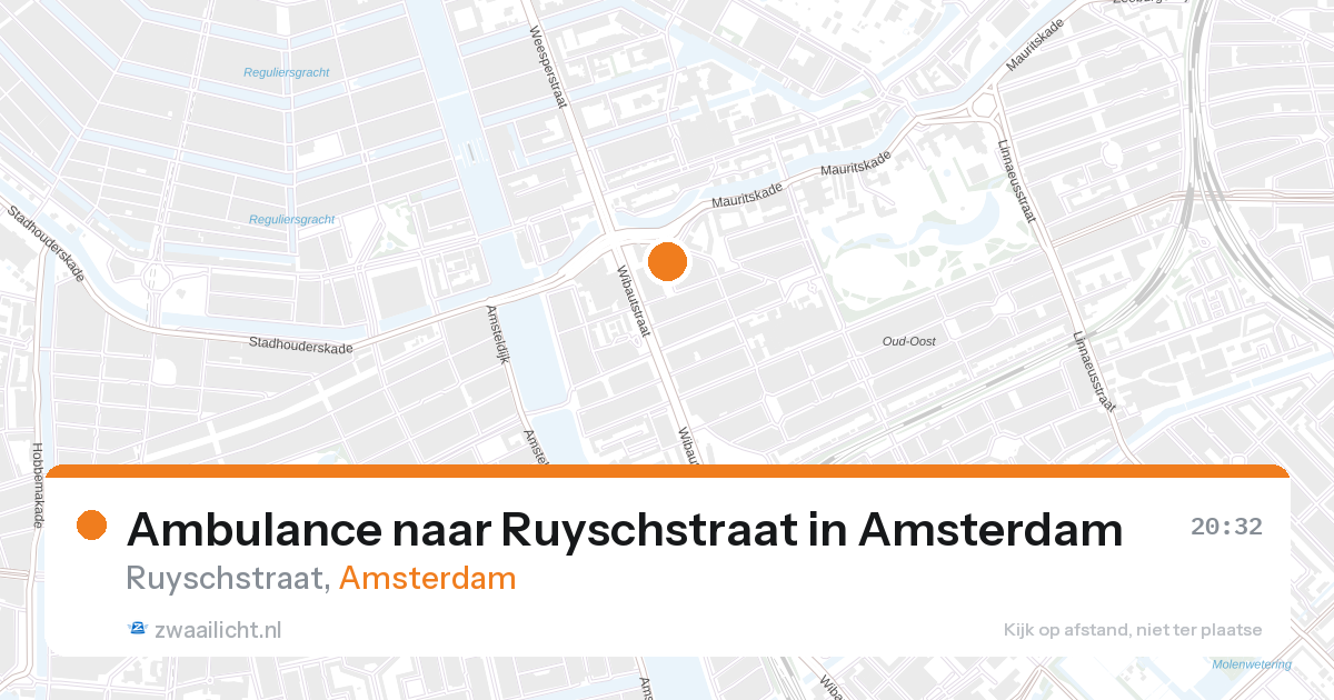 Ambulance naar Ruyschstraat in Amsterdam — 26 aug 2026