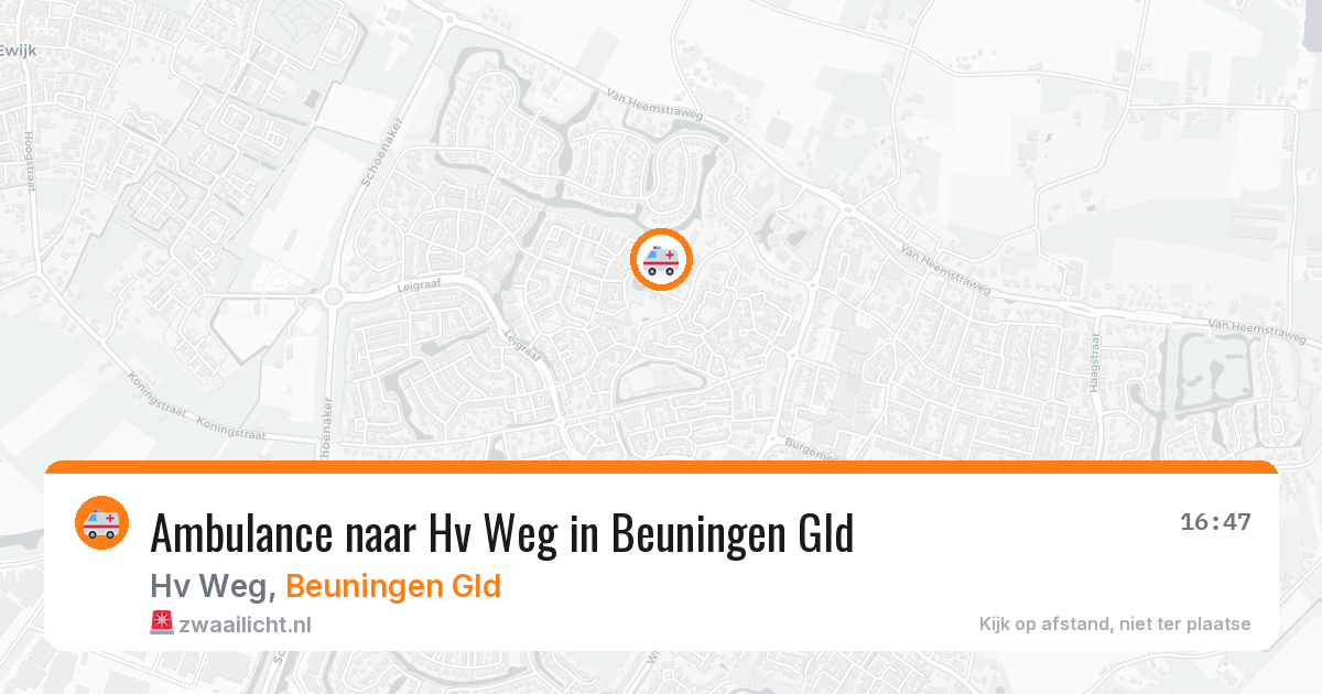 Ambulance naar Hv Weg in Beuningen Gld — 17 jun 2026