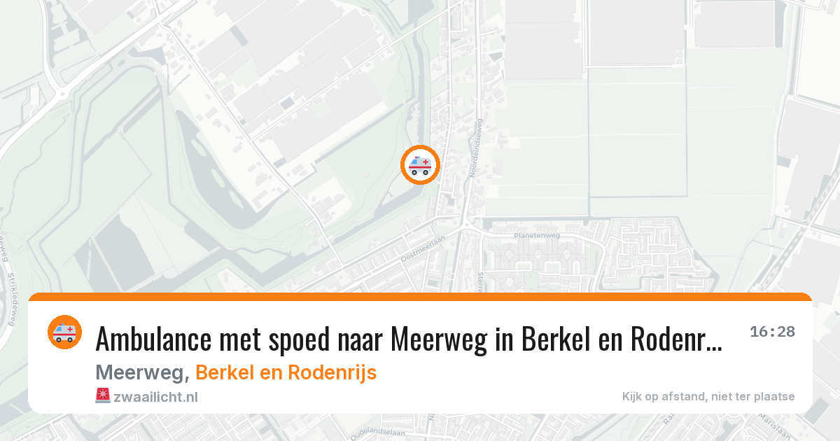 Ambulance met spoed naar Meerweg in Berkel en Rodenrijs — 7 jul 2026