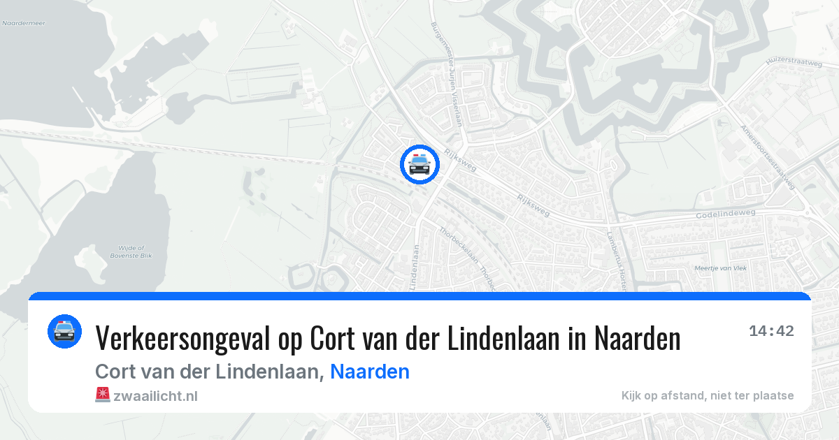 Verkeersongeval op Cort van der Lindenlaan in Naarden — 2 jun 2026