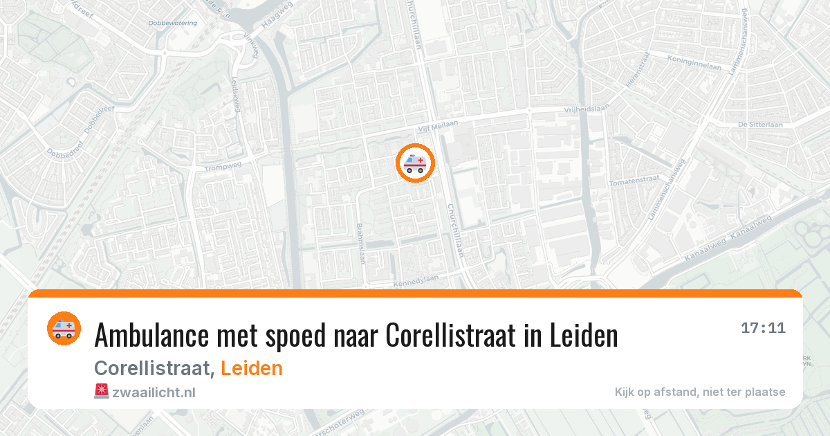 Ambulance met spoed naar Corellistraat in Leiden — 4 mrt 2026