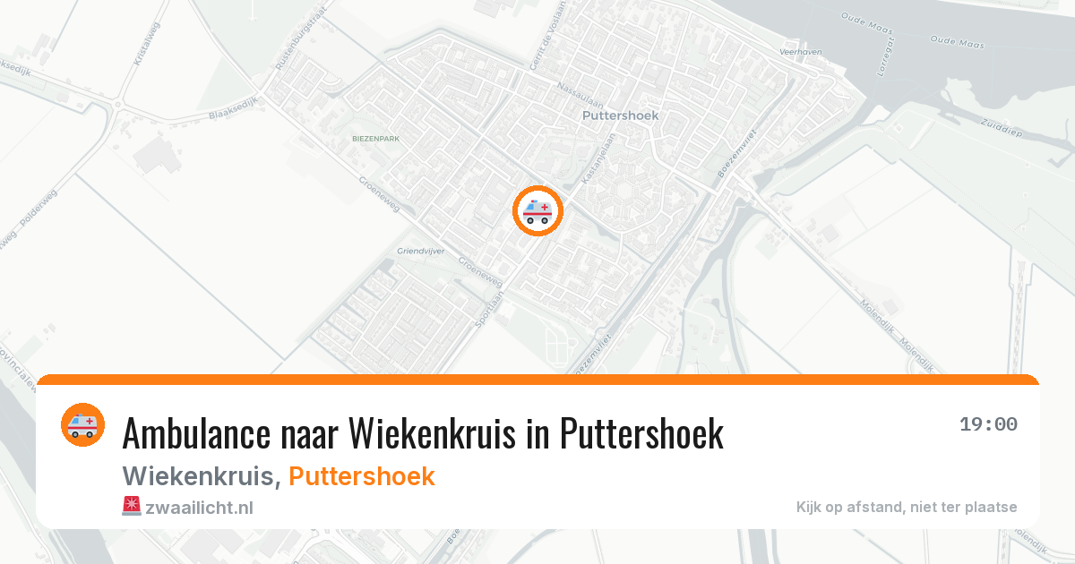 Ambulance naar Wiekenkruis in Puttershoek — 10 jul 2026
