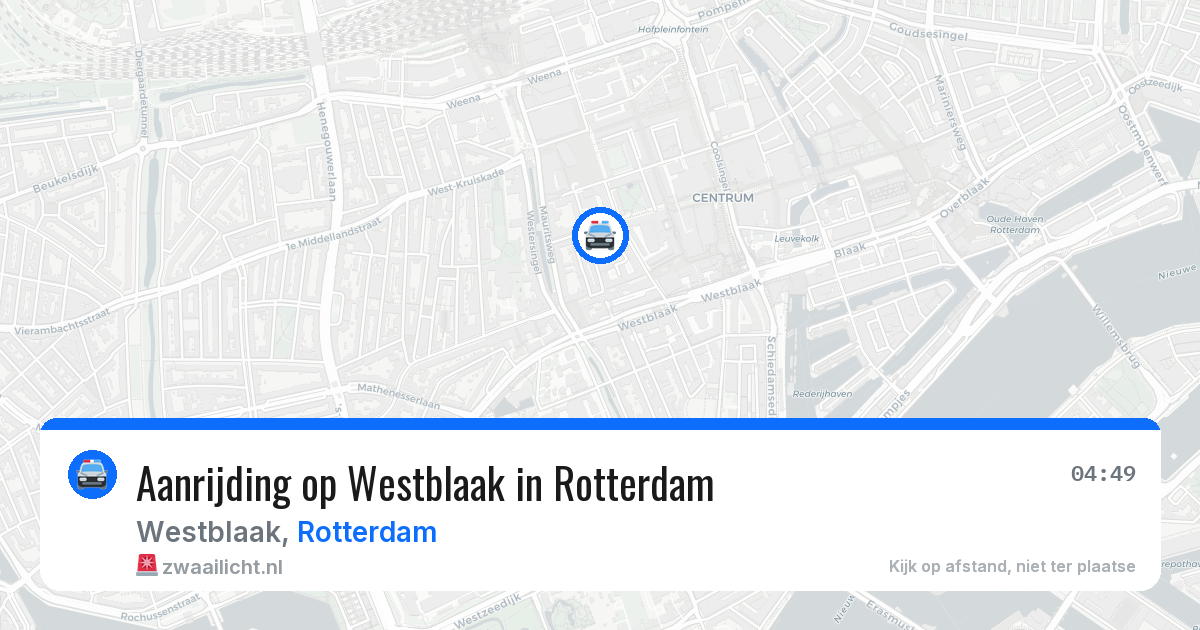 Aanrijding op Westblaak in Rotterdam — 8 jul 2026