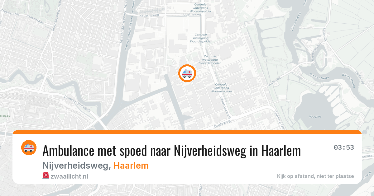 Ambulance met spoed naar Nijverheidsweg in Haarlem — 6 jun 2026