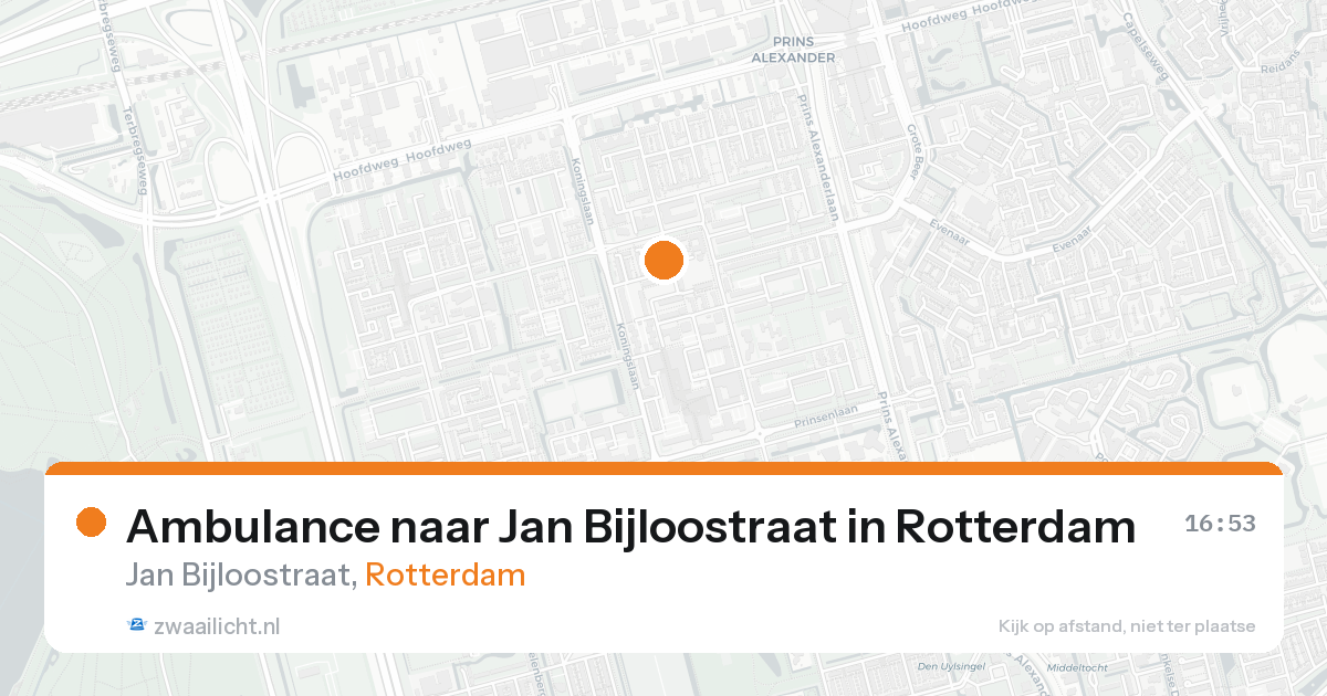 Ambulance naar Jan Bijloostraat in Rotterdam — 19 aug 2026