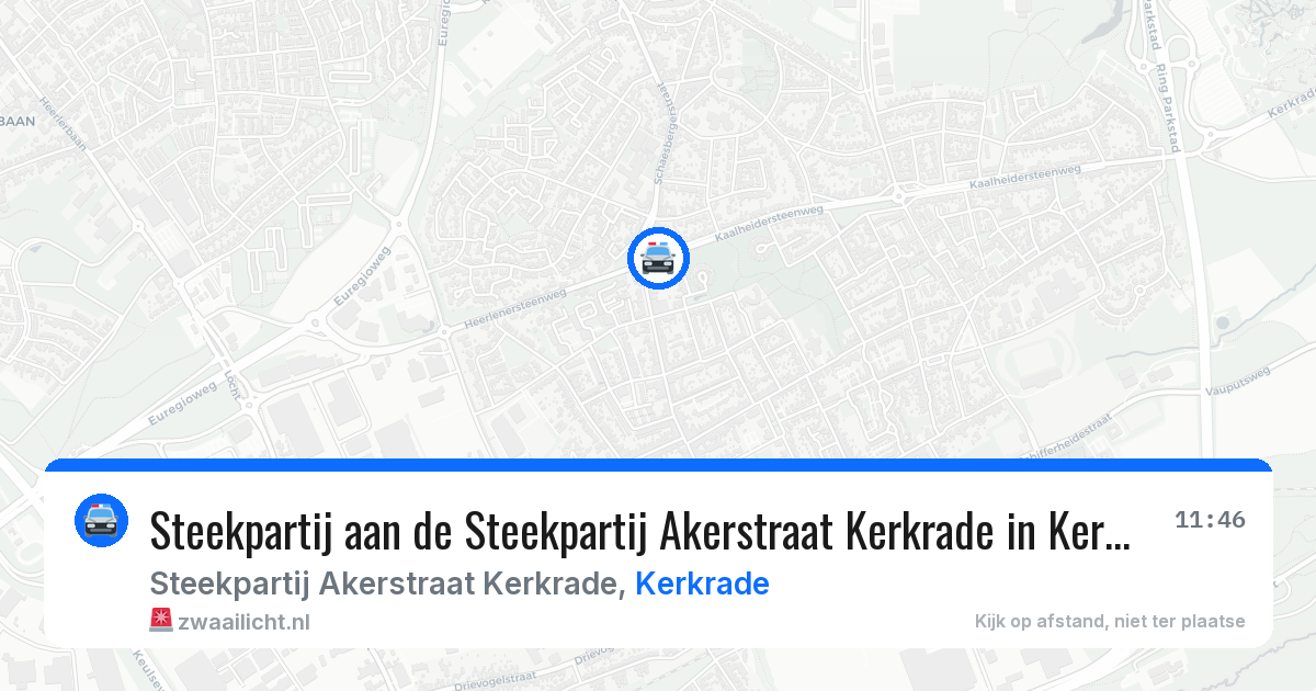 Steekpartij aan de Steekpartij Akerstraat Kerkrade in Kerkrade — 11 mei 2026