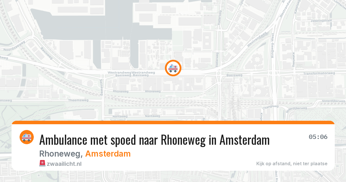 Ambulance met spoed naar Rhoneweg in Amsterdam — 6 jun 2026