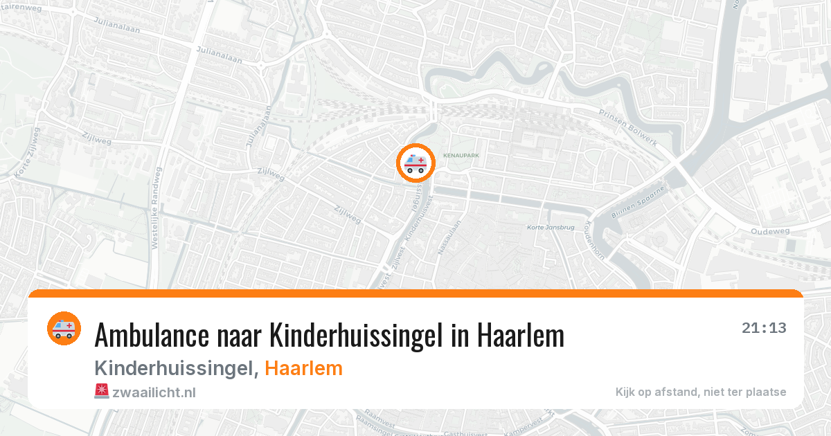 Ambulance naar Kinderhuissingel in Haarlem — 9 jul 2026